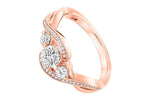 18K Gold 1.00 Carat Diamond Trilogy & Shoulder Ring - G/Si1 - Pobjoy Diamonds