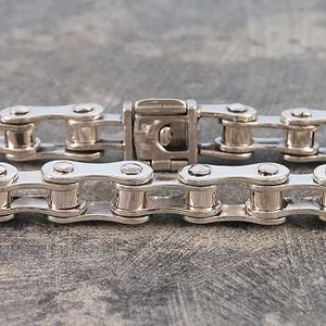 Chunky Sterling Silver Handmade Bike Chain Necklace - Pobjoy Diamonds