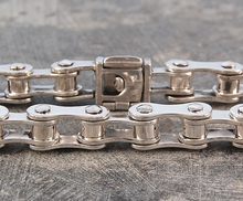 Load image into Gallery viewer, Gender Free Silver Handmade Bike Chain Bracelet
