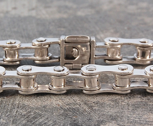 Gender Free Silver Handmade Bike Chain Bracelet