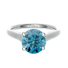 Load image into Gallery viewer, Vivid Greenish Blue Lab Grown Diamond Ring