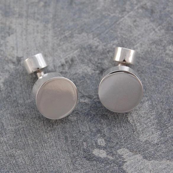 Handmade Sterling Silver Circular Cufflinks - Pobjoy Diamonds