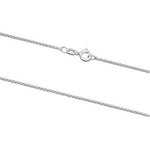 Sterling Silver Rounded Box Neck Chain - Pobjoy Diamonds