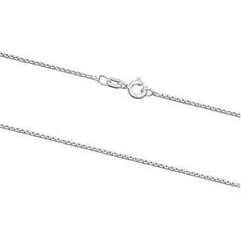 Sterling Silver Rounded Box Neck Chain - Pobjoy Diamonds