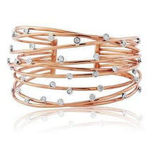 Load image into Gallery viewer, 18K Rose Gold &amp; Scattered Diamond Ladies Bracelet 0.80 CTW - Pobjoy Diamonds