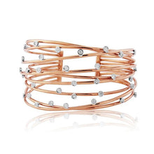Load image into Gallery viewer, 18K Rose Gold &amp; Scattered Diamond Ladies Bracelet 0.80 CTW - Pobjoy Diamonds
