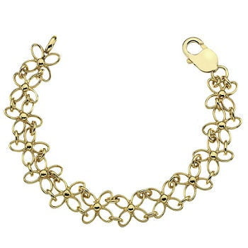 9K Yellow Gold Ladies Papillon Bracelet - Pobjoy Diamonds