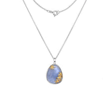 Load image into Gallery viewer, Sterling Silver Chalcedony Drop Pendant &amp; Necklace - Pobjoy Diamonds