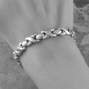 Handmade Sterling Silver Hugs & Kisses Bracelet