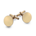 9K Yellow Gold Circular Bar Cufflinks - Pobjoy Diamonds