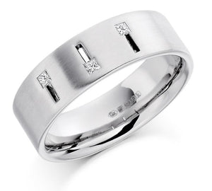 Gents Diamond 0.10 CTW Ring In 950 Platinum or 950 Palladium F-G/VS Pobjoy Diamonds