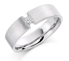 Load image into Gallery viewer, Gents Tension Set Diamond Ring In 950 Platinum or 950 Palladium G-H/Si Pobjoy Diamonds