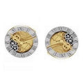 14K Gold & Sterling Silver Clock Cufflinks - Pobjoy Diamonds