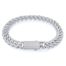 Load image into Gallery viewer, 950 Platinum Diamond Cuban Bracelet 4.45 Carats - Pobjoy Diamonds