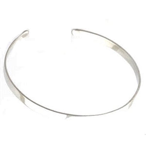 Ladies Sterling Silver Plain Cuff Bangle - Pobjoy Diamonds