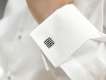 Black Enamel & Rhodium Plated Mens Cufflinks - Pobjoy Diamonds