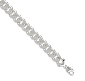 Sterling Silver Gents Heavy Curb Neck Chain 14.7mm