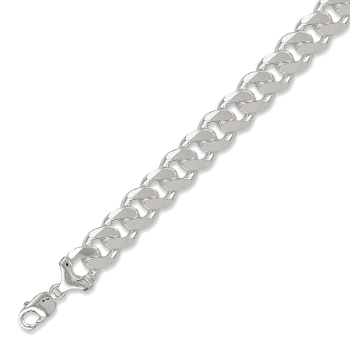 Sterling Silver Gents Heavy Curb Neck Chain 14.7mm