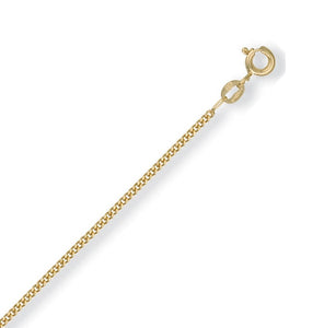 9K Yellow Gold Ladies Classic Curb Neck Chain 1.5mm - Pobjoy Diamonds