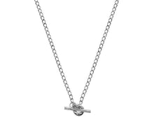 Load image into Gallery viewer, Sterling Silver Curb T-Bar Necklace - Pobjoy Diamonds
