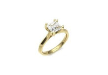 Load image into Gallery viewer, 18K Gold 1.00 Carat Cushion Cut Diamond Engagement Ring - F/VS1 - Pobjoy Diamonds