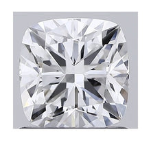 Load image into Gallery viewer, Platinum Lab Created Cushion Brilliant Cut Diamond Halo Ring - E/VS1