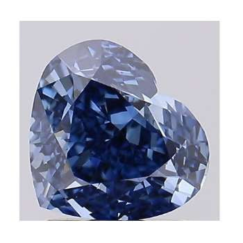 Fancy Deep Blue Heart Shape Lab Grown Diamond 1.50 Carat - Pobjoy Diamonds
