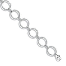 Load image into Gallery viewer, 9K White Gold Hoops &amp; Diamond Bracelet 1.20 Carats