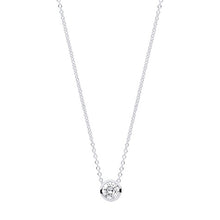 Load image into Gallery viewer, 18K White Gold Rubover Set Diamond Pendant &amp; Neck Chain 0.25 Carat G/Si - Pobjoy Diamonds