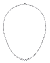 Load image into Gallery viewer, 18K White Gold Lab Grown Diamond Necklace Ten Carats