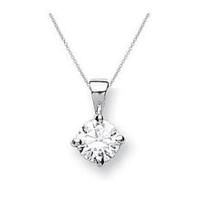 Load image into Gallery viewer, 9K Gold Claw Set Lab Grown Diamond Pendant &amp; Neck Chain - 0.50 Carat F/VS2 - Pobjoy Diamonds