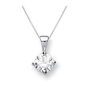 18K Gold Lab Grown Diamond Pendant & Neck Chain - 1.00 Carat D/VVS1