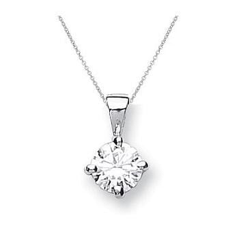 9K Gold Lab Grown Diamond Pendant & Neck Chain - 0.40 Carat G/Si1 - Pobjoy Diamonds