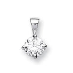 9K Gold Lab Grown Diamond Pendant & Neck Chain - 0.40 Carat G/Si1 - Pobjoy Diamonds