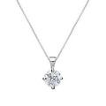 18K White Gold 0.20 Carat Diamond Pendant Necklace E/VS2