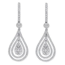 Load image into Gallery viewer, 18K Gold 1.18 CTW Diamond Pear Drop Earrings G-H/Si - Pobjoy Diamonds