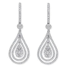 Load image into Gallery viewer, 18K Gold 1.18 CTW Diamond Pear Drop Earrings G-H/Si - Pobjoy Diamonds