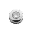 9K White Gold Gents Rubover Set Diamond Stud Earring 0.15 Carat - Pobjoy Diamonds