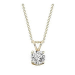 9K Yellow Gold Lab Grown Diamond Pendant - 0.40 Carat F/VS1 - Pobjoy Diamonds