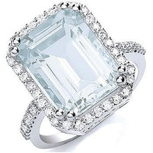 Load image into Gallery viewer, 18K White Gold Aquamarine Ring - Pobjoy Diamonds