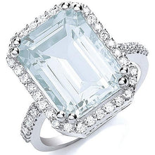 Load image into Gallery viewer, 18K White Gold Aquamarine Ring - Pobjoy Diamonds
