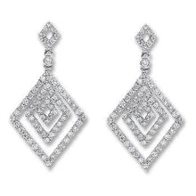 Load image into Gallery viewer, 18K Gold 0.50 Carat Triangular Diamond Drop Earrings G-H/Si - Pobjoy Diamonds