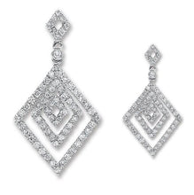Load image into Gallery viewer, 18K Gold 0.50 Carat Triangular Diamond Drop Earrings G-H/Si - Pobjoy Diamonds