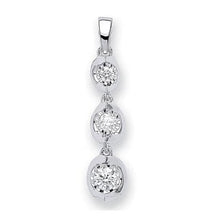 Load image into Gallery viewer, 9K White Gold 0.23 CTW Diamond Trilogy Pendant Necklace - Pobjoy Diamonds