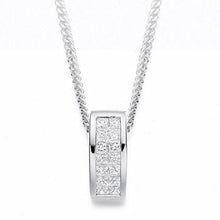 Load image into Gallery viewer, 18K White Gold 0.25 CTW Diamond Circular Pendant From Pobjoy Diamonds