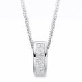 18K White Gold 0.25 CTW Diamond Circular Pendant From Pobjoy Diamonds