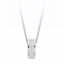 Load image into Gallery viewer, 18K White Gold 0.25 CTW Diamond Circular Pendant From Pobjoy Diamonds