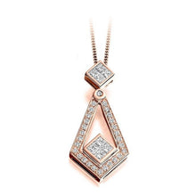 Load image into Gallery viewer, Round &amp; Princess Cut 0.52 CTW Diamond Drop Pendant G-H/Si