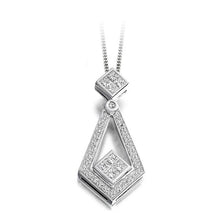 Load image into Gallery viewer, Round &amp; Princess Cut 0.52 CTW Diamond Drop Pendant G-H/Si