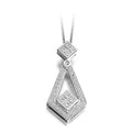 Round & Princess Cut 0.52 CTW Diamond Drop Pendant G-H/Si